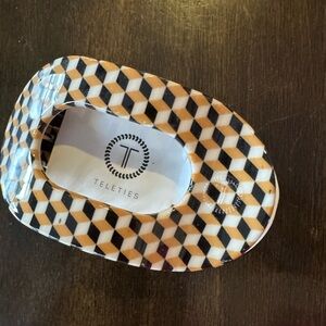 Teleties Geometric Hair Clip - Black and Tan